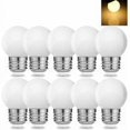 thumbnail image 1 of Bombilla LED, forma de pelota de golf, E27, casquillo de rosca, 1 W, blanco frío, paquete de 10 unidades [clase energética A], 1 of 1