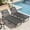 Dark Grey, variant on MRUAKA Outdoor Folding Chaise Lounge Chair, Heavy-Duty Portable Sun Lounger with 4 Adjustable Positions, Patio Beach Chair for Backyard, Poolside, Camping, Set of 2, Navy