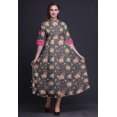 thumbnail image 2 of Bimba Robe-Chemise Mi-Mollet pour Femmes à Manches Roulées à Imprimé Floral Boutonnée - Xxx-Grand, 2 of 5