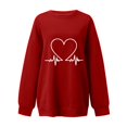 thumbnail image 4 of Womens Valentine'S Day Tee Fashion Print Jumper Womens Casual Clothing,Red,M, 4 of 4