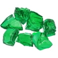 thumbnail image 1 of Uxcell Fire Glass for Fire Pit, 1.18"-1.97" High Luster Reflective Glass Rocks, Dark Green, 1 of 5