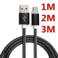 thumbnail image 2 of HEVIRGO 1/2/3M Micro USB Data Sync Fast Charger Charging Cable Cord for Samsung Android, 2 of 10