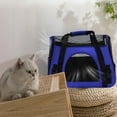 thumbnail image 3 of Djiypn Cat Carrier, Soft-Sided Pet Travel Carrier for Small Cats,Dogs Puppy Comfort Portable Foldable Pet Bag Airline Approved (16"L x 12"H x 9.45W", Blue), 3 of 7