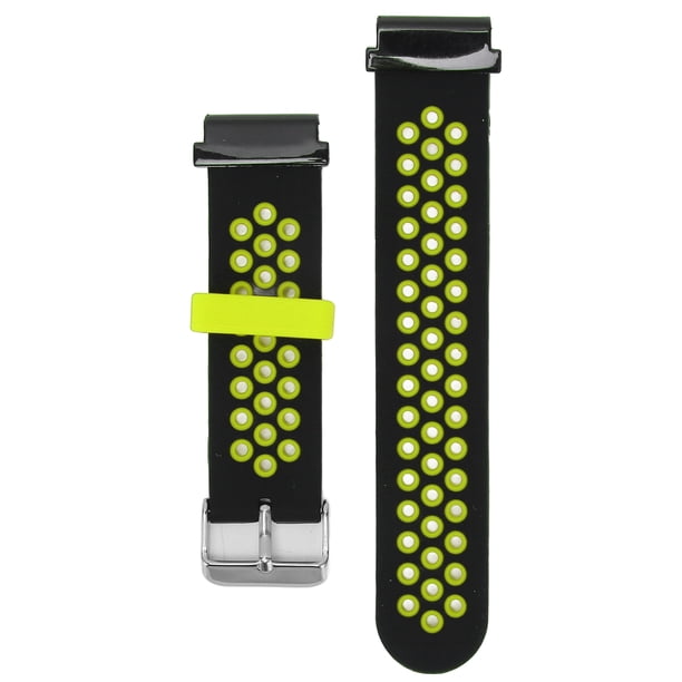 Correa de silicona de liberación rápida para reloj inteligente Amazfit Falcon de 22 mm, color negro y verde.