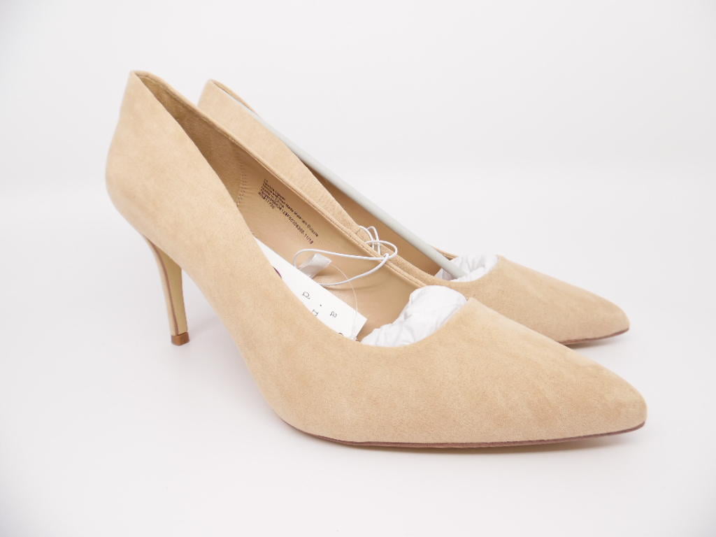 A New Day Women's Gemma Toe Pumps - Honey Beige - Size 11 Heel Shoes - Walmart.com