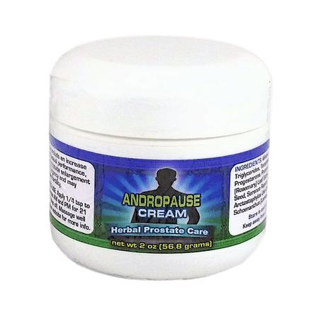 Andropause Cream - 2 Oz - Prostate Support Formula for Men with Pygeum Africanum, Progesterone & Saw Palmetto to Support Urinary and Prostate
