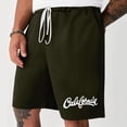 thumbnail image 1 of Puntoco Pantalones Cortos Deportivos Con Bolsillos Informales Elásticos Con Cordones Para Hombre, Pantalones Cortos Para El Hogar, Pantalones De Tres Cuartos, Verde Militar M, 1 of 1