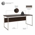 thumbnail image 6 of Hybrid 72W x 36D Computer Desk with Drawers in Black Walnut - Engineered Wood, 6 of 7