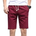 thumbnail image 5 of Pink Season Mid-Rise Elastic Waistband Drawstring Pockets Men Shorts Outdoor Fitness Beach Short Pants, 5 of 8