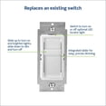 thumbnail image 3 of Interruptor regulador Leviton SureSlide 6672-1LW para bombillas LED, 3 of 9