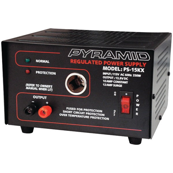 Pyramid® Car Audio 10amp Power Supply With Carr Adapter