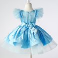 thumbnail image 5 of Coerni Toddler Baby Girls Feather Flying Sleeve Pearl Gown Dress Tutu Fluffy Princess Dress Summer Wedding Party Dresses, 5 of 5