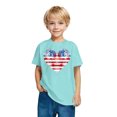 thumbnail image 6 of wycnly Shirts for Girls Tee Top for Kids Kids Boys Loose Fit 4th of July Star Striped Graphics Patriotic Tees Shirts Casual Heart Print Short Sleeve Tops Girls Tops(Size:7 Years), 6 of 6