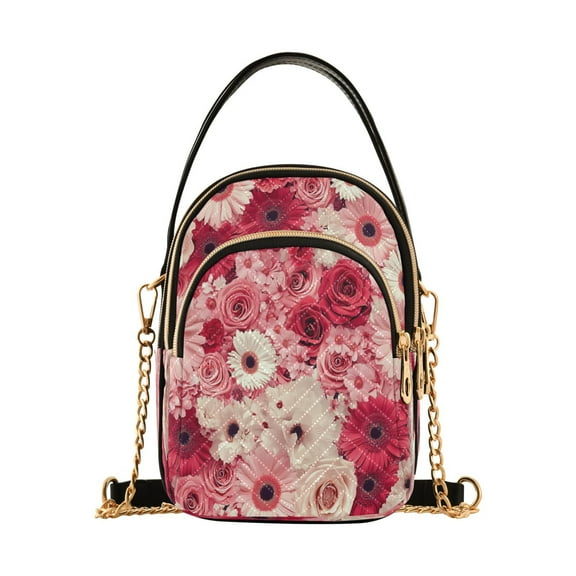 Cross Body Fashion Shoulder Waist Purse Bags Red Pink Rose Pocket Handbags