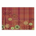 thumbnail image 1 of Floral Cutting Board, Generic Umbellifer Flowers Blooms and Traditional Tartan Pattern Illustration, Decorative Tempered Glass Cutting and Serving Board, Small Size, Yellow Dark Coral, by Ambesonne, 1 of 1