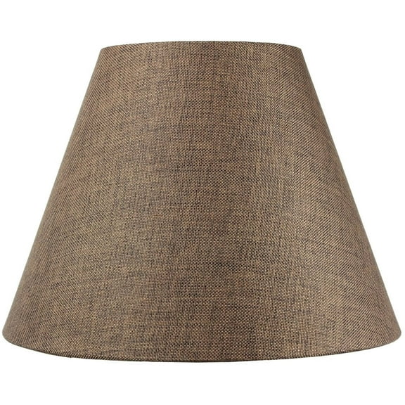 8x16x12" SLIP UNO FITTER Hard Back Empire Lampshade - Chocolate Burlap