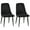 Black, variant on HOMCOM Dining Chair Set of 2, Fabric Upholstered Side Chairs for Kitchen