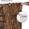 thumbnail image 6 of Wooden Barn Door Curtain Wooden Cafe Curtains Western Wood Cabin Decor Retro Brown for Living Room Bedroom Blackout Rod Pocket Printed Window Drapes 2 Panel 52x84in, 6 of 6