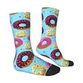 thumbnail image 2 of Goofa Donuts Printed Men's Crew Socks, Soft Durable Breathable Moisture-Wicking with Odor Control Cotton socks, 2 of 9