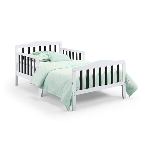 Olive & Opie Twain Toddler Bed White/Black Finish