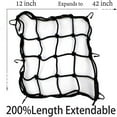 12" x 12" Cargo Net 6 Hooks for ATV, Motorcycle, Boat, Car,Bungee Net