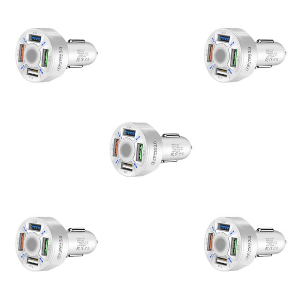 Tholdsy de coche de plástico portátil extraíble 12-24V 4 puertos USB antideslizante carga rápida elegante teléfono móvil Type2 NO2