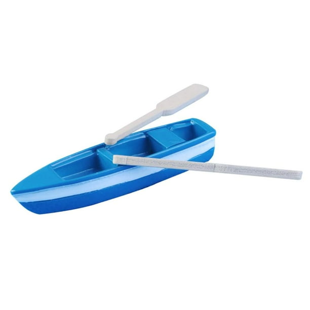 Xuanheng Model Small Boat Figure With Paddles For Microlandschaft Accessory Blue As Described