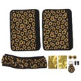 thumbnail image 1 of Funda para volante de coche, cinturón de seguridad, hombrera, llavero, ambientador, conjunto de decoración Interior, girasol, 1 of 8