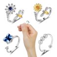 thumbnail image 4 of Piezas Anillos Giratorios de Ansiedad Anillos de Ansiedad Fidget Anillos Ajustables Anillos de Estado de Ánimo, 4 of 5