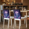 thumbnail image 5 of TSOVTHRID Jellyfish Coral Star Print Removable Chair Back Cover Dining Room Chair Cover Elastic Chairs Back Protector Cover for Kitchen Hotel Holiday Party Decor, Set of 4, 5 of 7