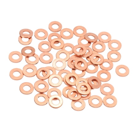Uxcell Flat Copper Washers for Hydraulic Fittings and Electronic Repairs and Maintenance 4x8x1mm