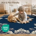 thumbnail image 4 of ODIKA 6'x9' Washable Area Rug Non-Slip, Chair-Friendly, Classic Entryway With Floral Scroll Borders And Symmetrical Layout for Dining Room, Under Table, Office Décor, 4 of 7