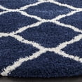 thumbnail image 3 of SAFAVIEH Hudson Aline Plush Geometric Shag Area Rug, Navy/Ivory, 9' x 9' Round, 3 of 5