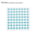 thumbnail image 3 of Uxcell 512 Pcs Heart Rhinestone 6mm Self Adhesive Gems Stickers Jewelry Stickers for Arts & Crafts, DIY Blue, 3 of 6