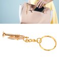 thumbnail image 1 of Musical Instruments Key Pendant, Trumpet Key Chain Brass Fashionable Lifelike 3D Design  For Purses, 1 of 8