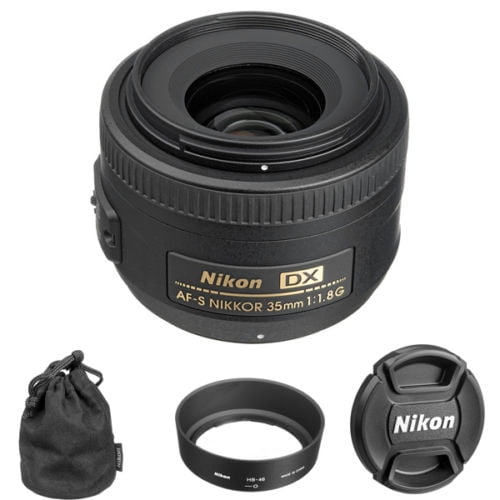 Nikon D5600 DSLR Camera + AF-P 18-55mm VR + 35mm f/1.8 + Slave Flash - 48GB  Kit