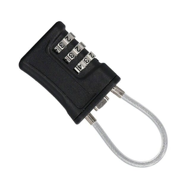 TSA Luggage Locks Resettable 3 Digit TSA Combination Padlock for Office Gym Locker Suitcase Black