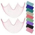 thumbnail image 1 of Red de pesca ZUEXT, 2 unidades, 200 x 100 cm, algodón, decoración de pared, color rosa, 1 of 7
