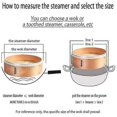 thumbnail image 2 of 2 Tier Kitchen Bamboo Steamer with Double Stainless Steel Banding suitable for Asian Cooking Buns Dumplings, 2 of 5