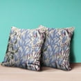 thumbnail image 4 of Amrita Sen Tulip Bouquet Throw Pillow in Blue Silver Green 16x16, 4 of 5