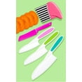 thumbnail image 4 of 5 Pcs Kids Knife Set, Kids Safe Cooking Knives, Nylon Kids Kitchen Knife with Crinkle Cutter, Serrated Edges Plastic Toddler Knife Kids Knives for Real Cooking & Cutting Fruit, Bread, Lettuce, Type 2, 4 of 5