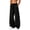 Black, variant on Mens Linen Harem Pants Yoga Beach Loose Fit Wide Leg Casual Breathable Summer Elastic Waist Drawstring Baggy Trousers with Pockets Big and Tall Size M-5XL Coffee
