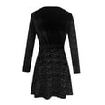 thumbnail image 5 of NSLGXD Formal Sequin Mini Dress for Women Trendy Long Sleeve A Line Sparkly Short Dresses Fashion V Neck Glitter Velvet Dress, 5 of 5