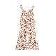 thumbnail image 1 of Ropa De Bebé (Niño O Niña) Traje De Mono Para Niños Pequeños Patrón De Flores Lindas Pantalones Acampanados Espalda Ahuecada Marrón Odeerbi LM103-8800, 1 of 9