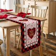 thumbnail image 5 of St. Patrick''s Day Table Runner 90 Inches Long Farmhouse Burlap Table Runners Shamrock Texture Green and Black Plaid Table Decoration Runner for Party Holiday Wedding Dinner 13"x90", 5 of 6