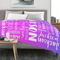 thumbnail image 6 of Custom Blanket with Name for Adults Kids Personalized Blanket and Throw Customized Flannel Name Blanket Personalized (Style-2, 30x40), 6 of 6