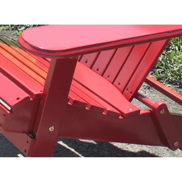 Northbeam Outdoor Portable Foldable Wooden Adirondack Deck Lounge