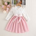 thumbnail image 2 of Sngxgn Girl Party Dress Long Sleeve A-Line Dresses(Pink,5Y), 2 of 7