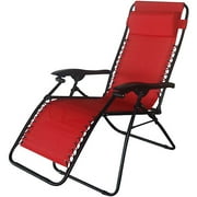 Bungee Folding Chaise Lounge, Red