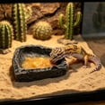 thumbnail image 5 of FEOLGEHLY Slow Feed Reptile Feeding Bowl Resin Feeding Bowl, Non Skid Simulated Rock Food Water Dish for Dog Cat, Practical Pet Feeding Accessories, 5 of 6
